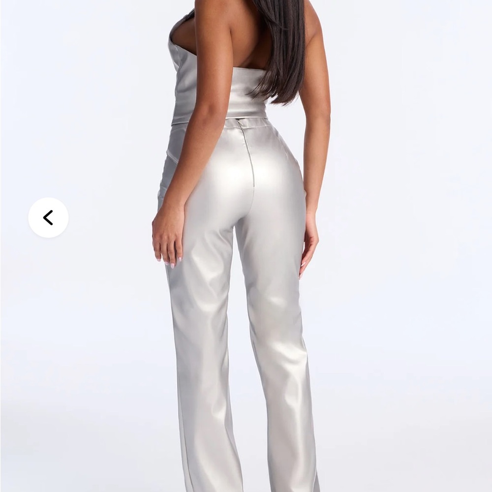 Fashion Nova Silver Women's Jumpsuit - Picture 3 of 4